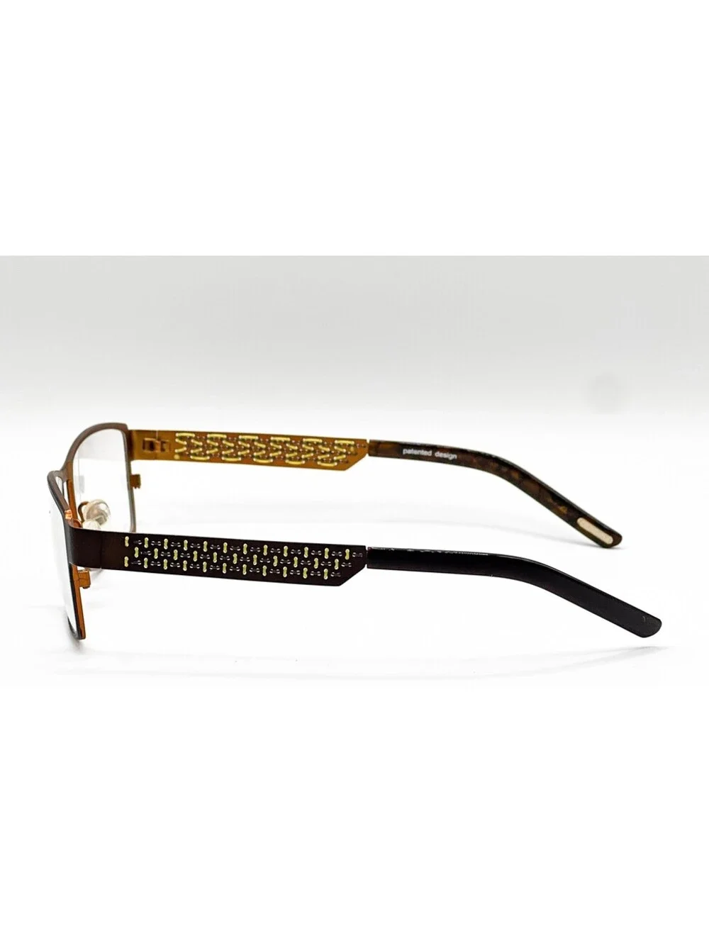 Renoma R1032 COL.9265 Bronze Gold Rectangle Authentic Eyeglass Frames 55-18-136